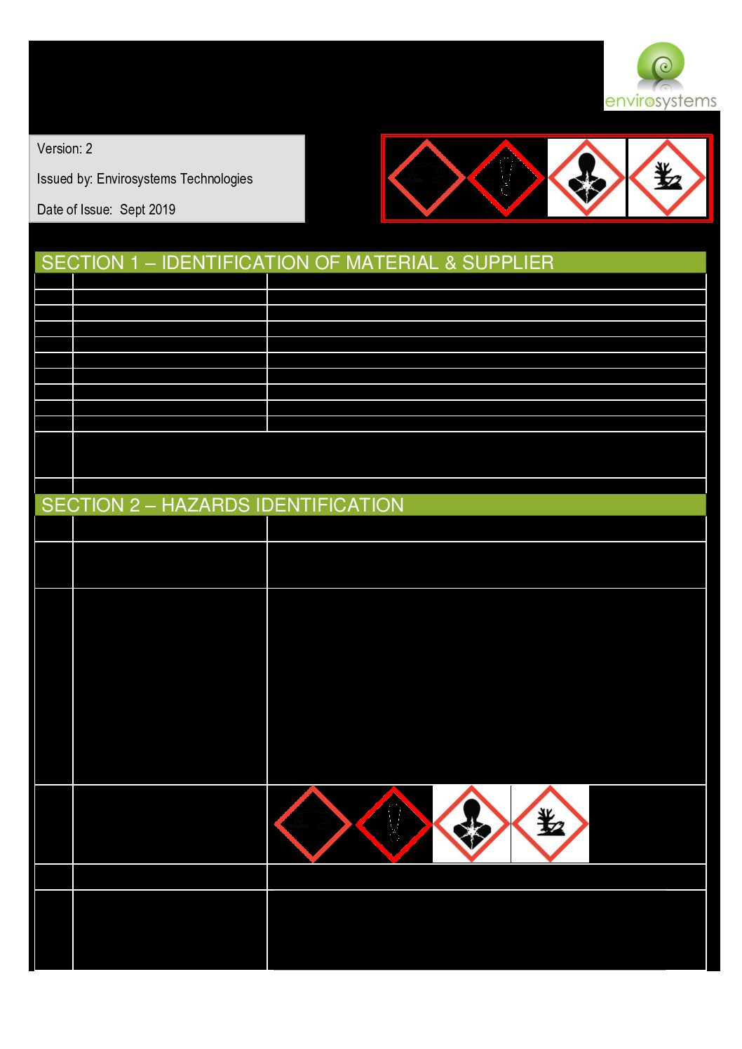 Enviro Epoxy SL Part B – SDS
